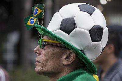 Un seguidor brasileño en Sao Paulo, Brasil en 2014.