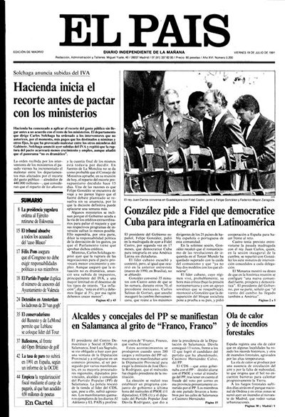 El País, 19 de Julio de 1991